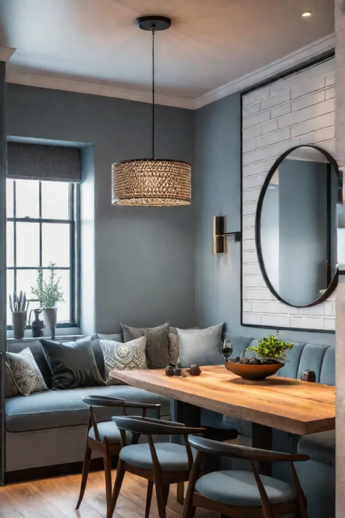 Cozy kitchen nook lighting