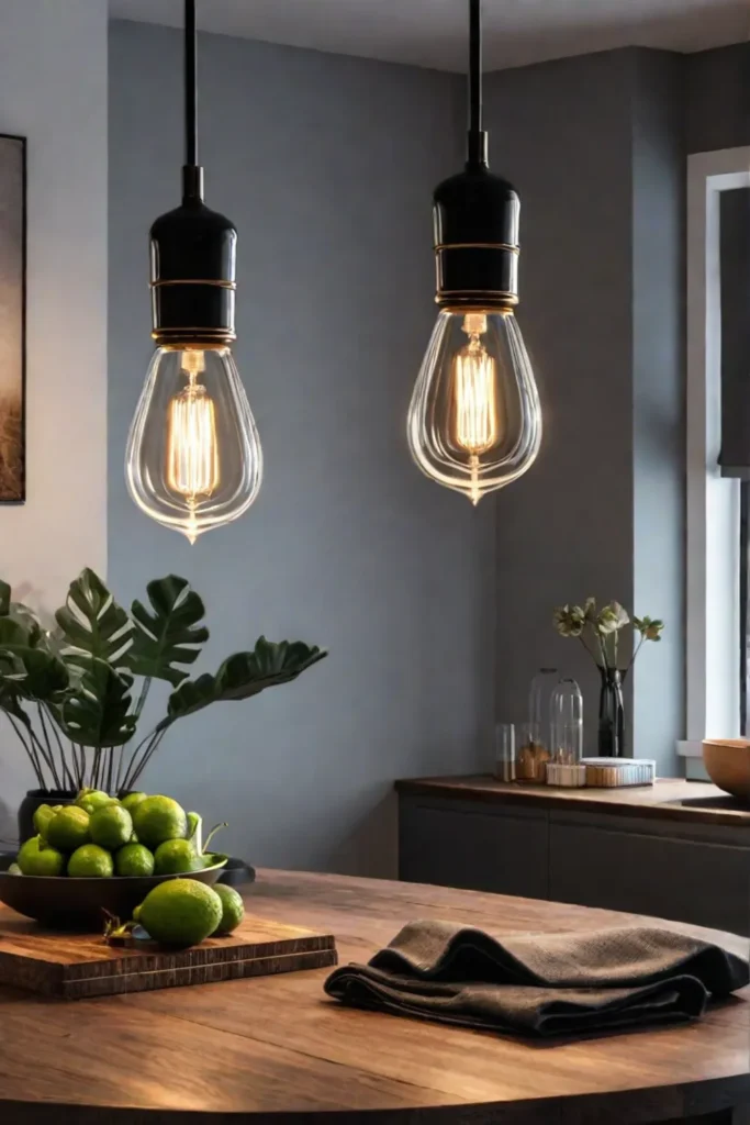 DIY pendant light from whisk