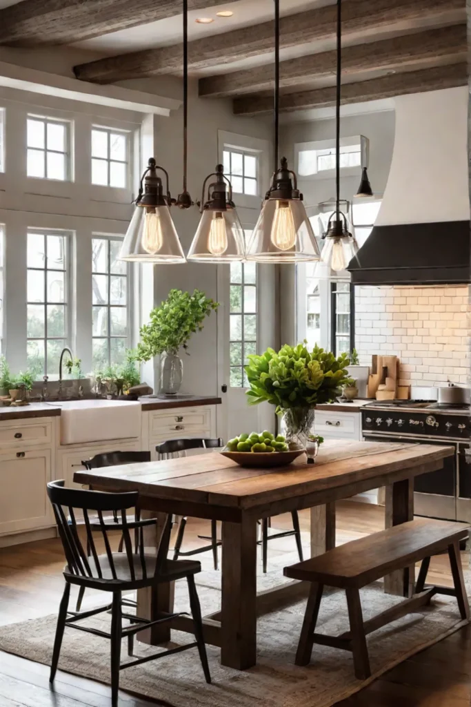 Farmhouse table lighting