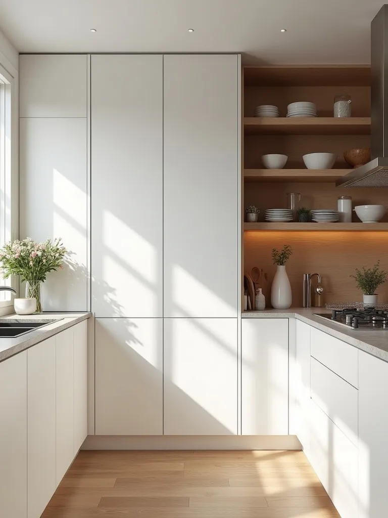 Bright Scandinavian kitchen with clever storage and natural elements