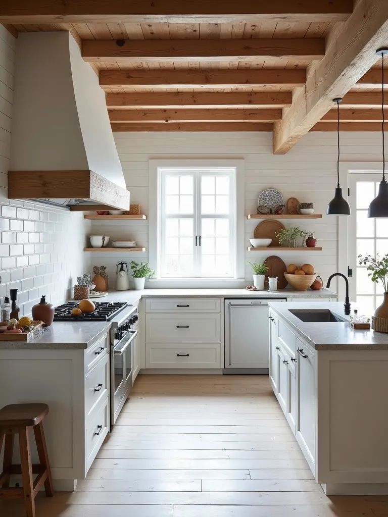 Modern rustic kitchen with soapstone surfaces and wood accents