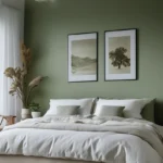 A beautifully styled bedroom with expert chosen paint colors that create a harmonious and inviting a