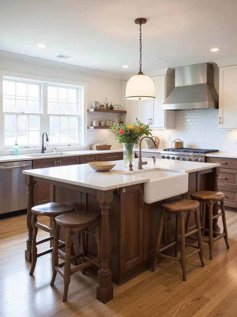 Stunning kitchen island centerpiece in a modern kitchen setting with natural light