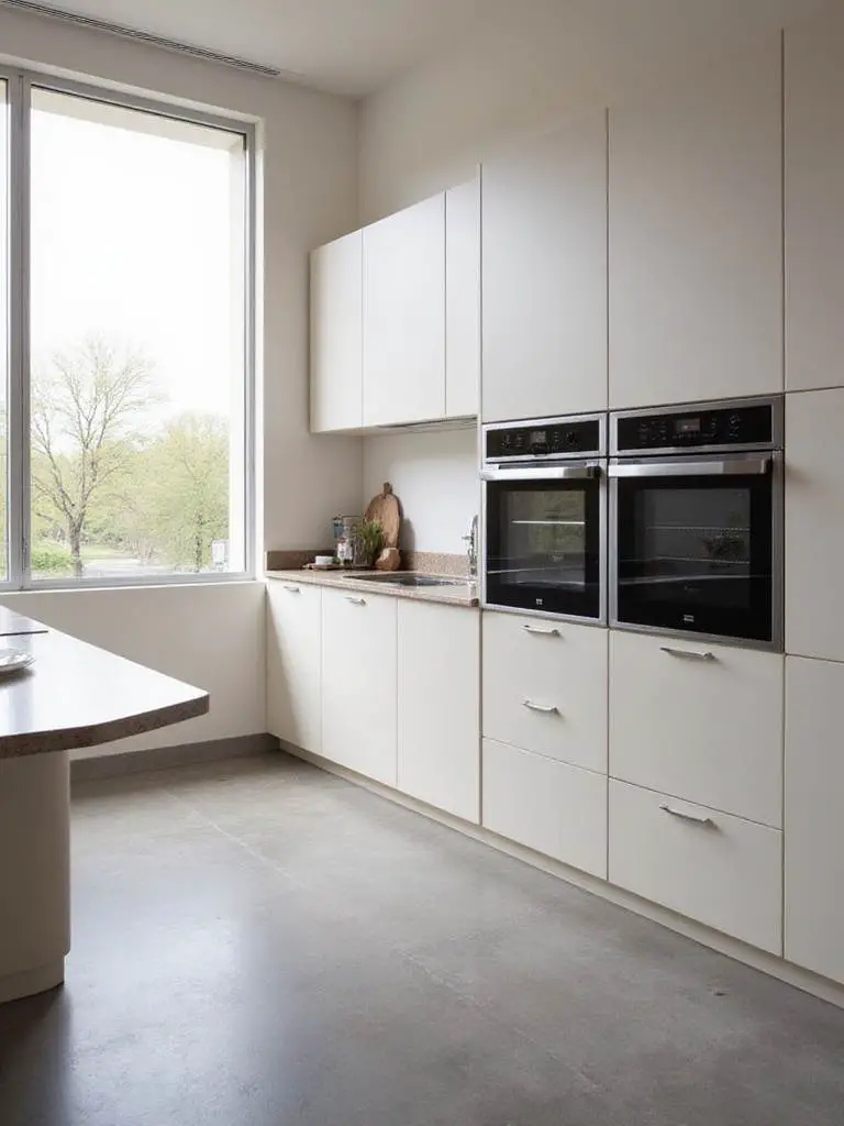 Modern kitchen with integrated appliances and custom cabinetry.