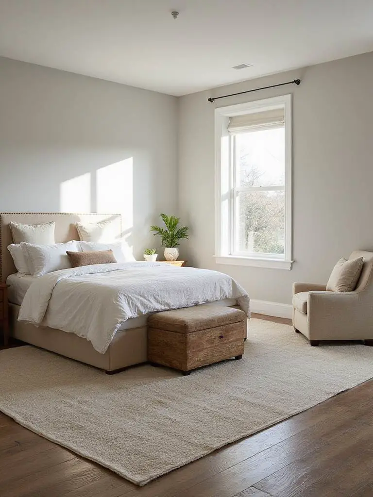 Optimized bedroom furniture layout showcasing enhanced flow and space