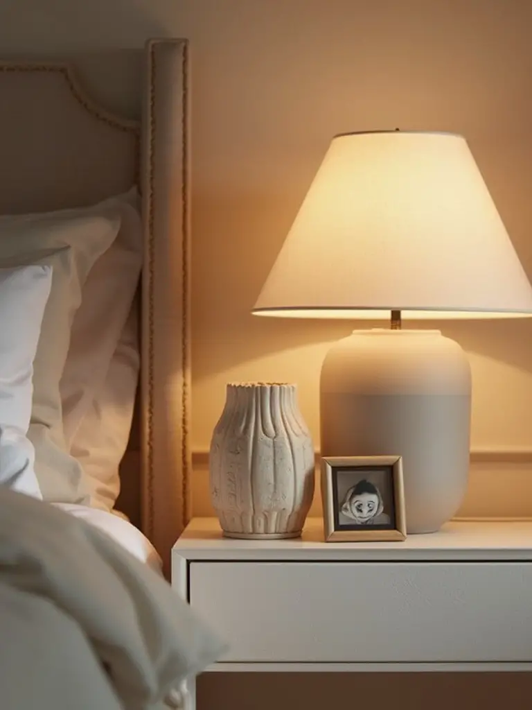 A curated display of cherished personal items in a cozy bedroom setting